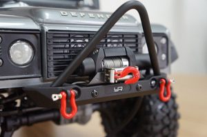YEAH RACING Aluminum Alloy Front Bumper with LED Light for Axial SCX10 II, Traxxas TRX-4
