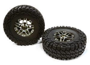 Integy 5-Speichen DA 1.9 Zoll Rad & Reifen (2 Stck) für Scale Crawler