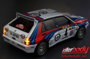 Karosserie - 1/10 Touring / Drift - 195mm - Scale - Fertig lackiert - Box - Lancia Delta HF Integrale - Racing – Bild 3