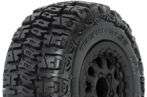 Reifen - 1/10 Short Course - 2.2"/3.0" - montiert - Renegade Schwarz SC Felgen - Trencher 2.0 M2 (medium) (2 Stk.) - Traxxas Slash hinten / Slash 4x4 V/H & HPI Blitz V/H