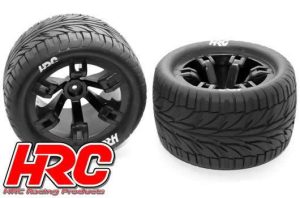 HRC StreetFighter (2 Stk.) Reifen - 1/10 Truck - montiert - Schwarz Felgen - 14mm Hex - – Bild 2