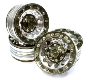 Integy 1.9 Size Billet Machined Alloy 12H Wheel (4) High Mass Type for Scale Crawler C25619GUN