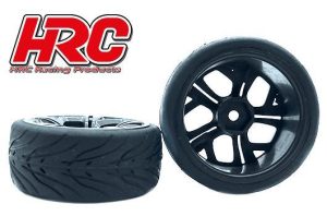 Reifen - 1/10 Touring - montiert - Inferno Gunmetal Felgen - 12mm hex - HRC Street Devil (2 Stk.) – Bild 2
