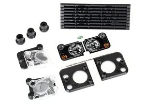 GRILL, LAND ROVER DEFENDER +HALTERUNG (3) DACH-LICHTERGEHÄUS TRAXXAS TRX-4