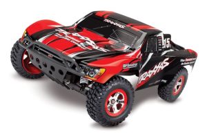 TRAXXAS SLASH ROT RTR +12V-LADER+AKKU 1/10 2WD SHORT COURSE RACING TRUCK BRUSHED