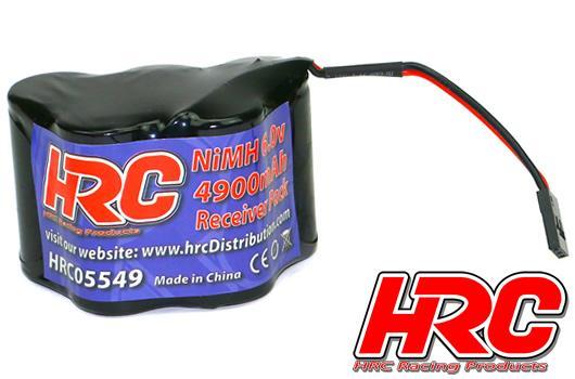 HRC Racing Akku 5 Zellen Empfänger Akku 6V 4900mAh Sub-C flach UNI