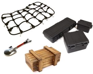 Zubehörset im Maßstab 1:10 für Offroad-Crawler C29437BLAck