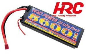HRC Akku - LiPo 2S - 7.4V 5600mAh 70C - RC Car - Hard Case - Ultra T (Dean's Kompatible) Stecker